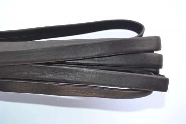 Plat leder 10mm -  Dark Brown - PROMOTIE