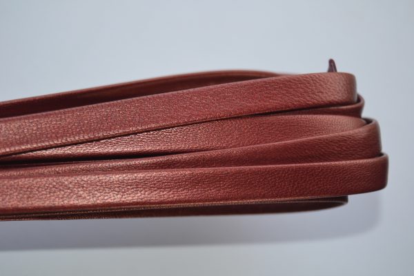 Plat leder 10mm -  Bordeaux - PROMOTIE