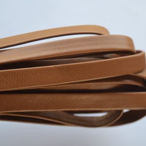 Plat leder 10mm -  Light Brown - PROMOTIE