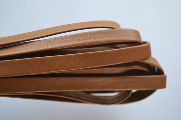 Plat leder 10mm -  Light Brown - PROMOTIE