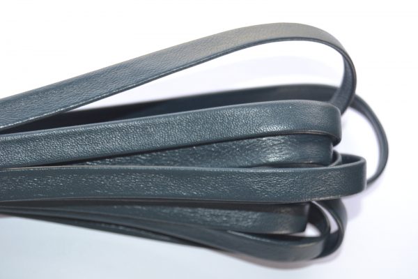 Plat leder 10mm -  Dark Blue - PROMOTIE