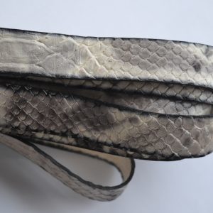 Plat leder 20mm - Snake Grey - PROMOTIE