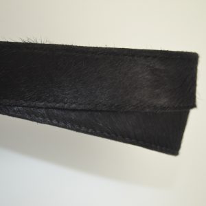 Plat leder 30mm Black Haired - PROMOTIE