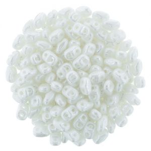 Mini Duobeads 2 x 4mm - chalk white luster
