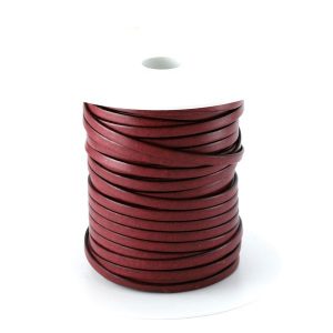 Plat leder 6mm - Bewerkt - Fuchsia - 2260004 - PROMOTIE