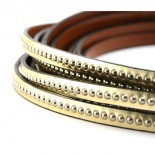 Plat leder 6mm - Veau Métal Bille - Gold - 2340090 - PROMOTIE