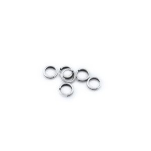 Ringetjes Dubbel 5mm - Rhodium