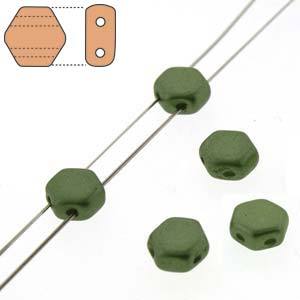 Honeycomb beads - Pastel Olivine - HC0625034
