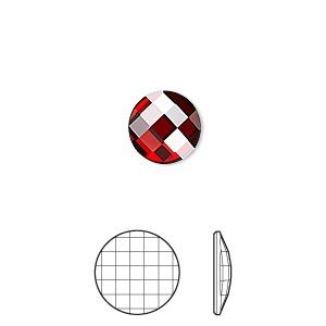 Chessboard 10mm - Red Magma - 2035 - per 2 stuks