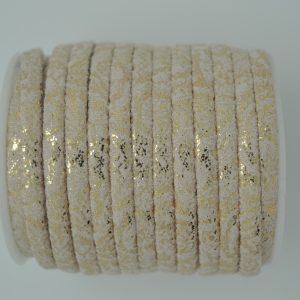 Plat synthetisch leder 5mm - Beige - PROMOTIE