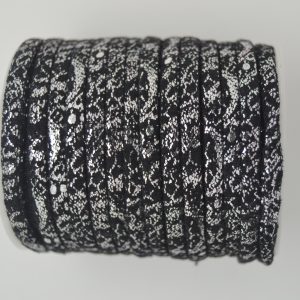 Plat synthetisch leder 5mm - Black - PROMOTIE