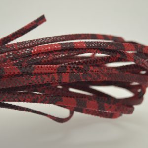 Plat leder 5mm - Python Red - PROMOTIE