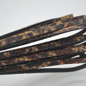 Plat leder 5mm - Scale Bronze - PROMOTIE
