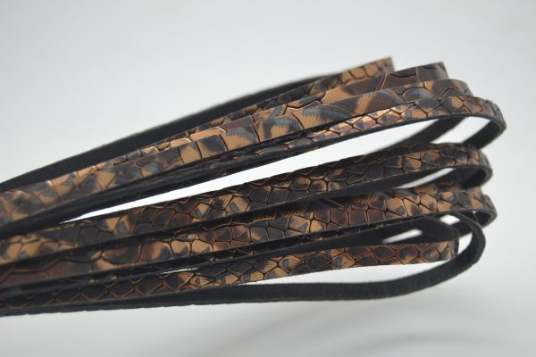 Plat leder 5mm - Scale Bronze - PROMOTIE