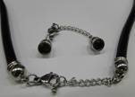 Eindkapje met slot en verlengketting 4mm - Edelstaal Silver - SSP-453