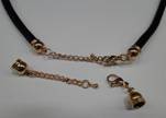 Eindkapje met slot en verlengketting 9mm - Edelstaal Rose Gold - SSP-453