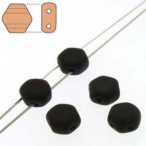 Honeycomb beads - Jet Matte - HC0623980-84110