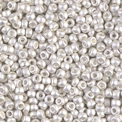 Rocaille 8/0 - Mat Bright Sterling Plated - 5 gram - 961F