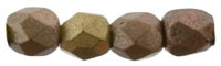 Firepolish Facet 3mm - Mat Metallic Gold Iris - 1-03-K0161