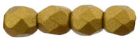 Firepolish Facet 3mm - Mat Metallic Antique Gold - 1-03-K0174