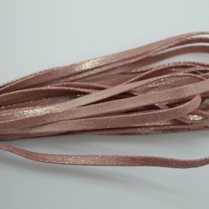 Plat leder 5mm - Multidot - Rose - PROMOTIE