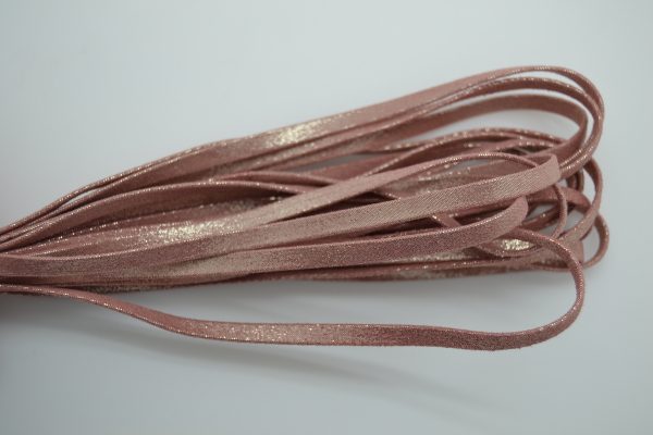 Plat leder 5mm - Multidot - Rose - PROMOTIE