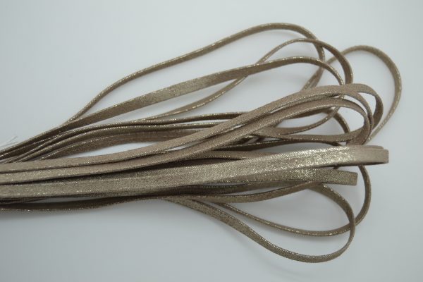 Plat leder 5mm - Multidot - Taupe - PROMOTIE