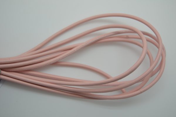 Rond leder 4mm - Pastel Pink - PROMOTIE