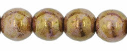 Luster Opaque Gold Smoky Topaz 6mm 5-06-P15695