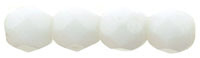 Firepolish Facet 4mm - Opaque White - 1-04-0300
