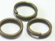 dubbele ringetjes 7 mm oud goud (brons)
