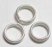 dubbele ringetjes 7 mm zilver kleurig