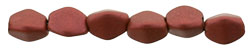 Pinch Bead 5 x 3mm Mat Metallic Lava - 2-53-K0189