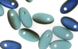 Rizo Bead 2.5 x 6mm Mat Turquoise Azuro 1/2 - 374-26-MAZ6314