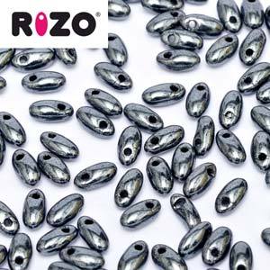 Rizo Bead 2.5 x 6mm Jet Hematite - RZ256-23980-14400