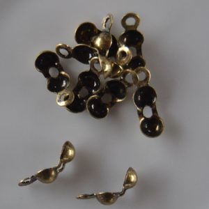 Kalotjes met oog 5mm - Old Gold