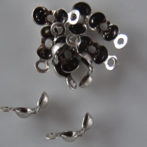 Kalotjes met oog 5mm - Old Silver
