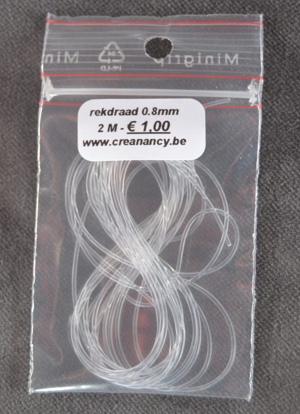 Rekdraad Transparent 0.8mm - 2m