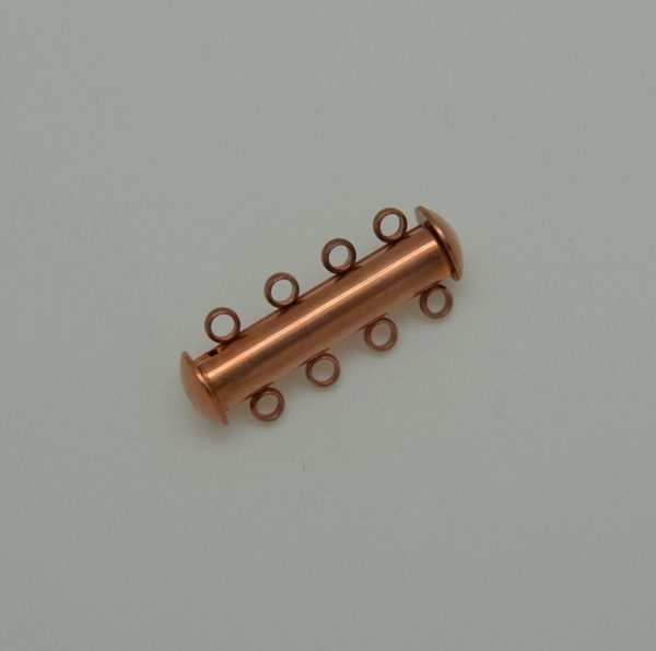 Schuifslot 4 oogjes - Edelstaal - Rose Gold - MGST193