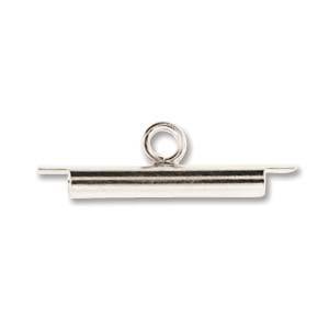 Miyuki Slide Tube 15mm - 2 stuks - Silver - RVT15SP