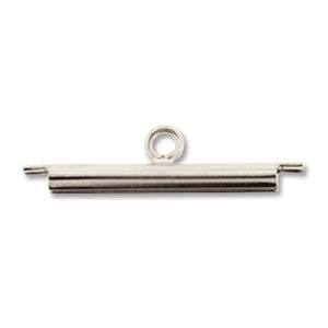 Miyuki Slide Tube 20mm - 2 stuks - Silver - RVT20SP
