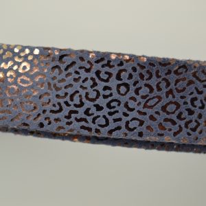 Plat leder 20mm - Leopard Metal Renforcé Bleu - PROMOTIE