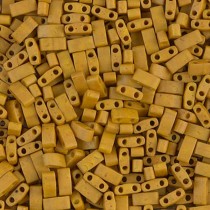 Half Tila bead 5x2.3mm - Mat Opaque Mosterd - 2312
