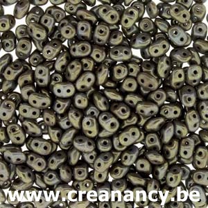Super Duobead 2.5 x 5mm Turq. Blue/Sngl Brown Purple 563030-15695