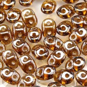 Super Duobead 2.5 x 5mm Smoke Topaz White Luster 510230-14400