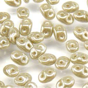 Super Duobead 2.5 x 5mm Opaque grey White Luster 543020-14400