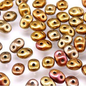 Super Duobead 2.5 x 5mm Crystal Gold Rainbow 500030-01610