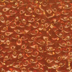 Long Magatama Bead 4 x 7mm S/L Orange 8