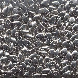 Long Magatama Bead 4 x 7mm Palladium Plated 194