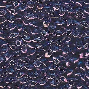 Long Magatama Bead 4 x 7mm Violet Gold Luster 1884